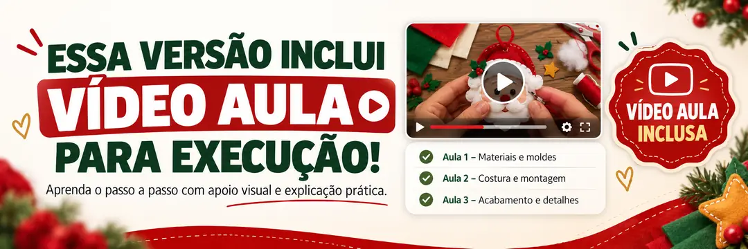 Kit Natal em Feltro Lucrativo 2027 — 20 Peças Campeãs de Venda — vídeo demonstrativo